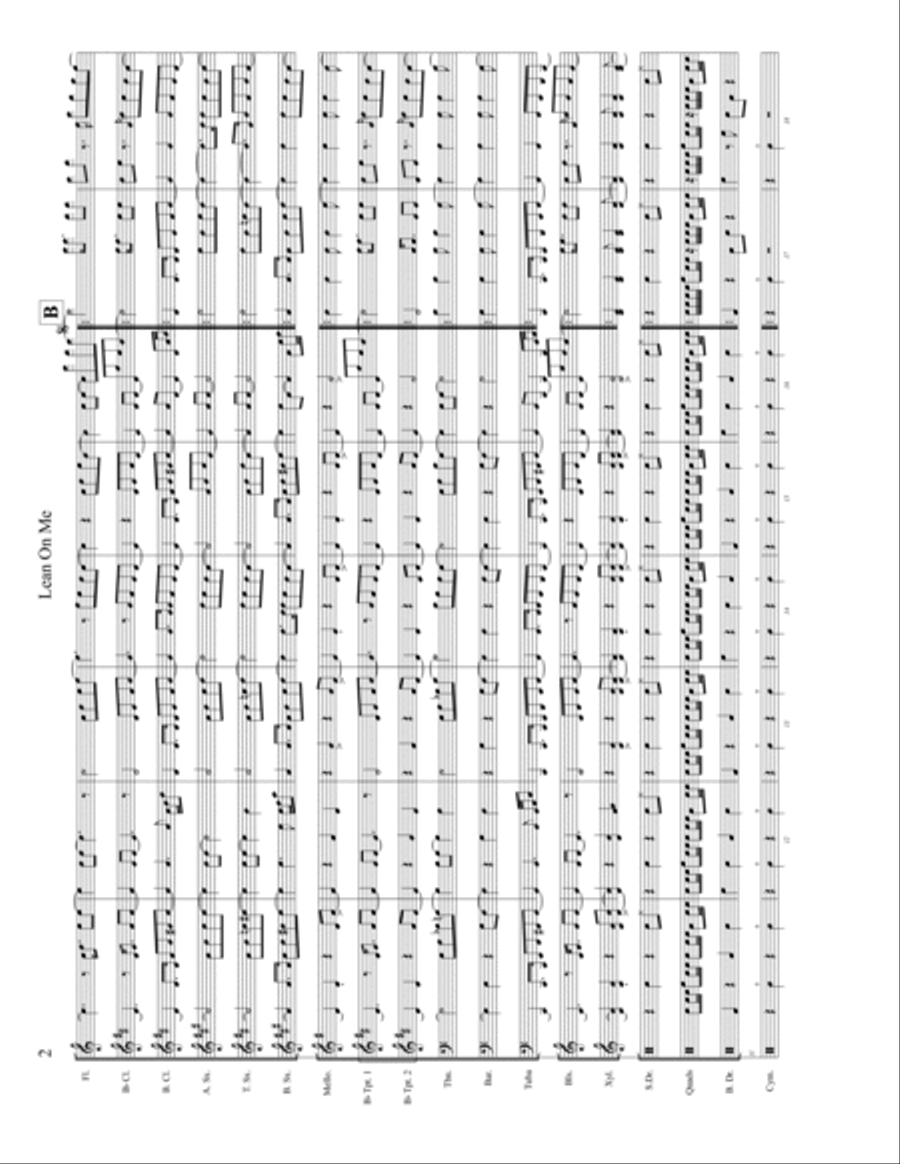 Lean On Me Lean On Me Marching Band scores gallery preview page 4