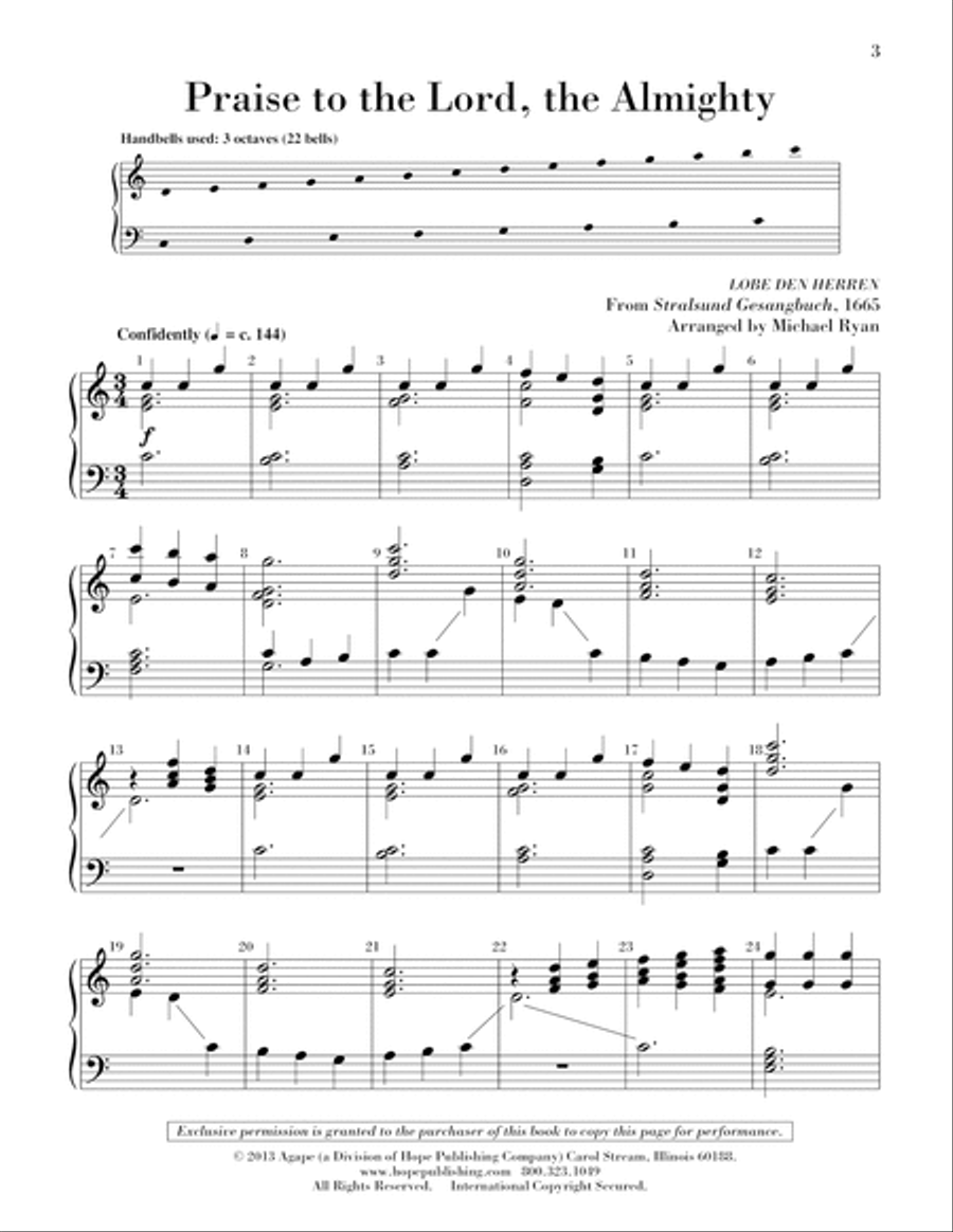 Hymns for 3 Octaves 3-Octaves scores gallery preview page 4