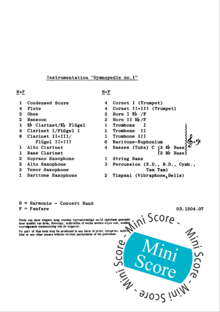 Gymnopedie No. 1/Ogives No. 2 Fanfare Band scores gallery preview page 4
