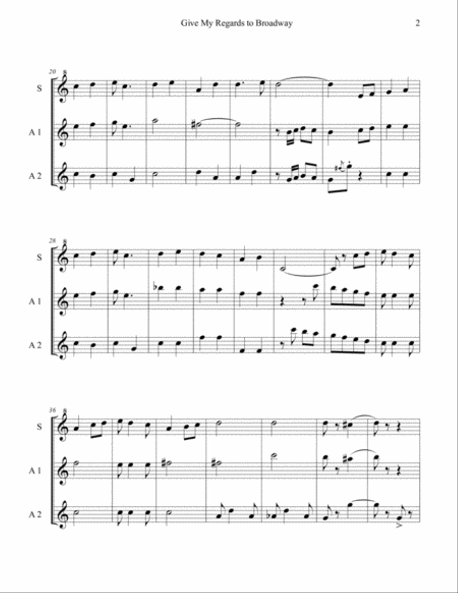 Give My Regards to Broadway for Recorder Trio Give My Regards to Broadway for Recorder Trio Recorder scores gallery preview page 4