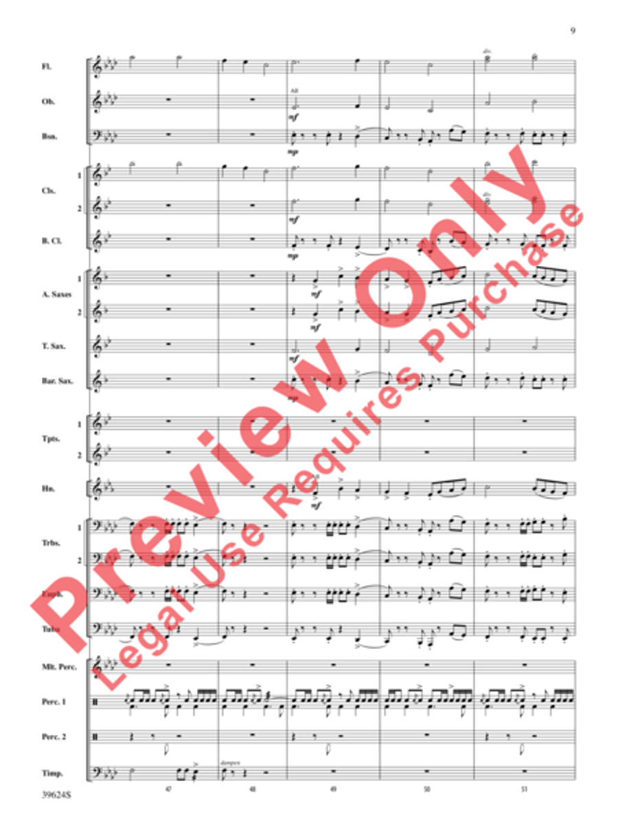 Cradle Hymn Concert Band scores gallery preview page 10