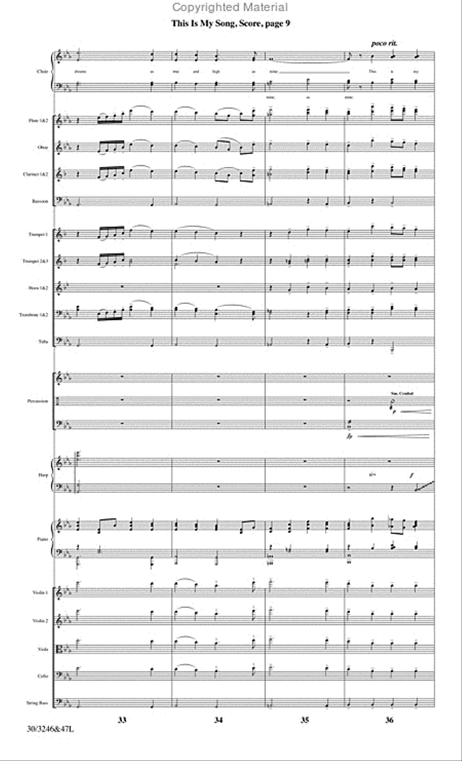 This Is My Song - Orchestral Score and Parts Choir scores gallery preview page 12