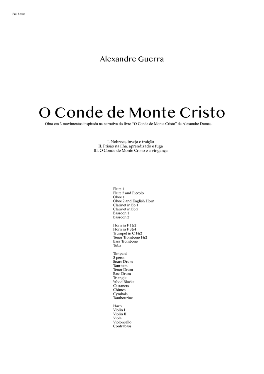 O Conde de Monte Cristo - Tone Poem for Orchestra Full Orchestra scores gallery preview page 4
