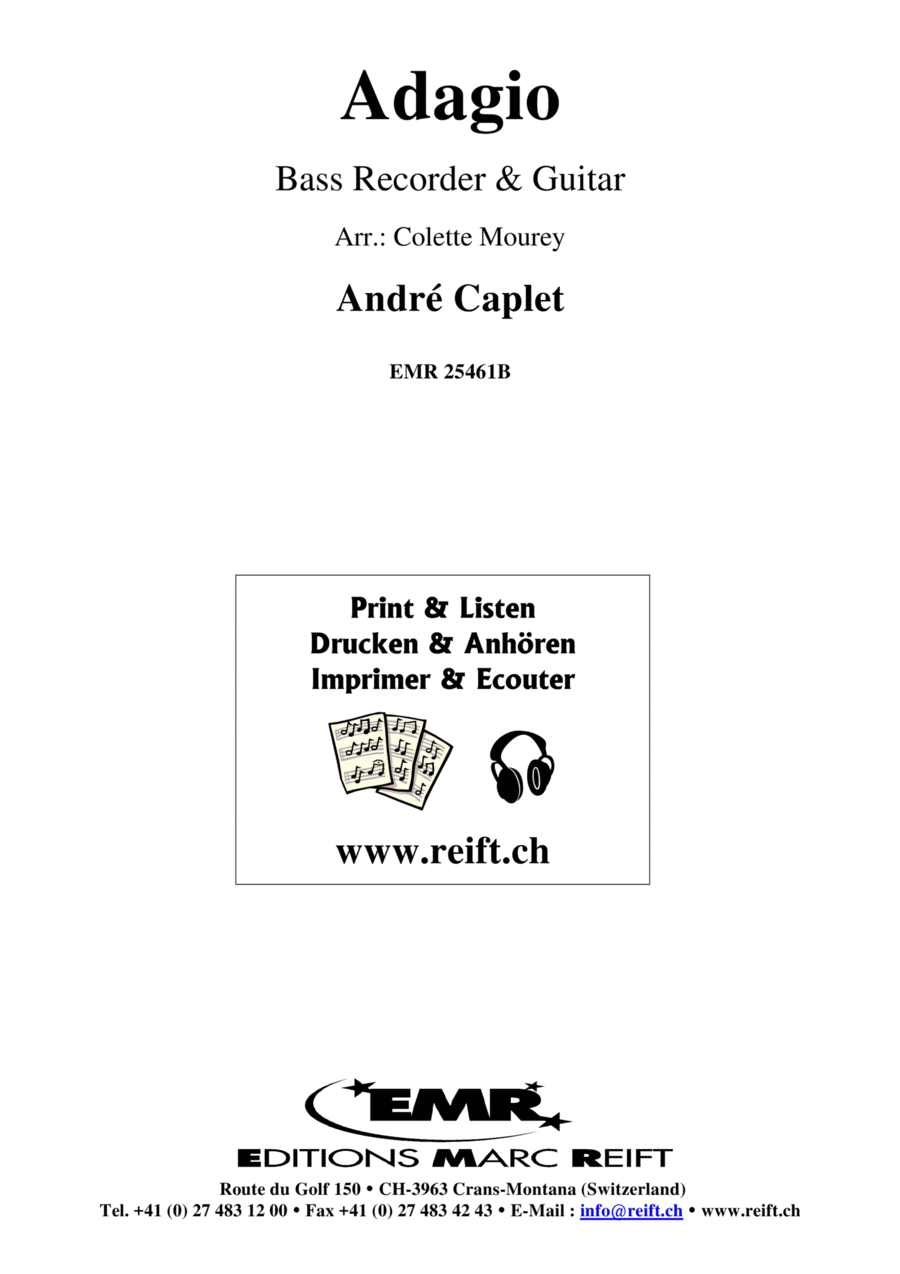 Adagio Bass Recorder scores gallery preview page 1