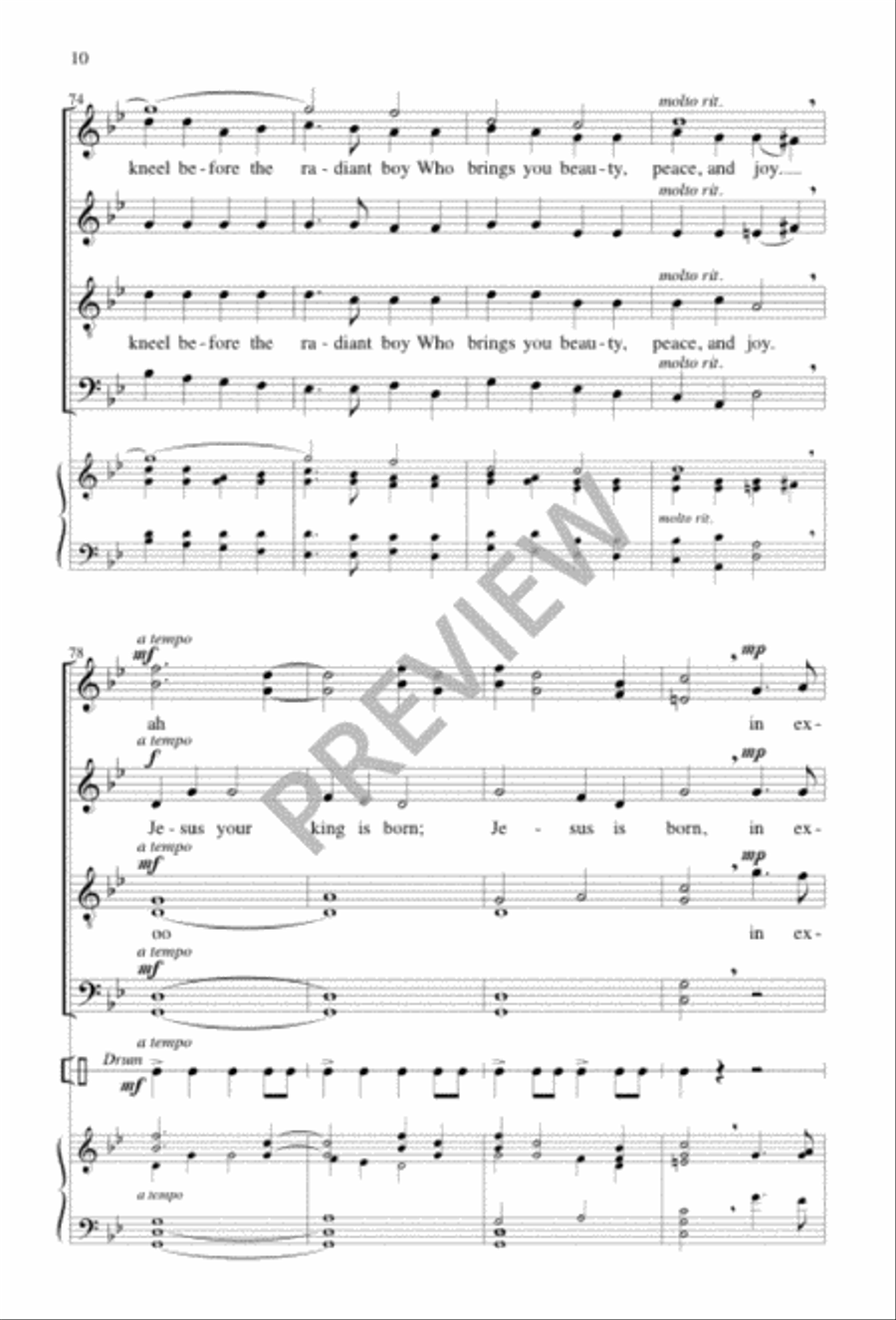 ’Twas in the Moon of Wintertime 4-Part scores gallery preview page 10