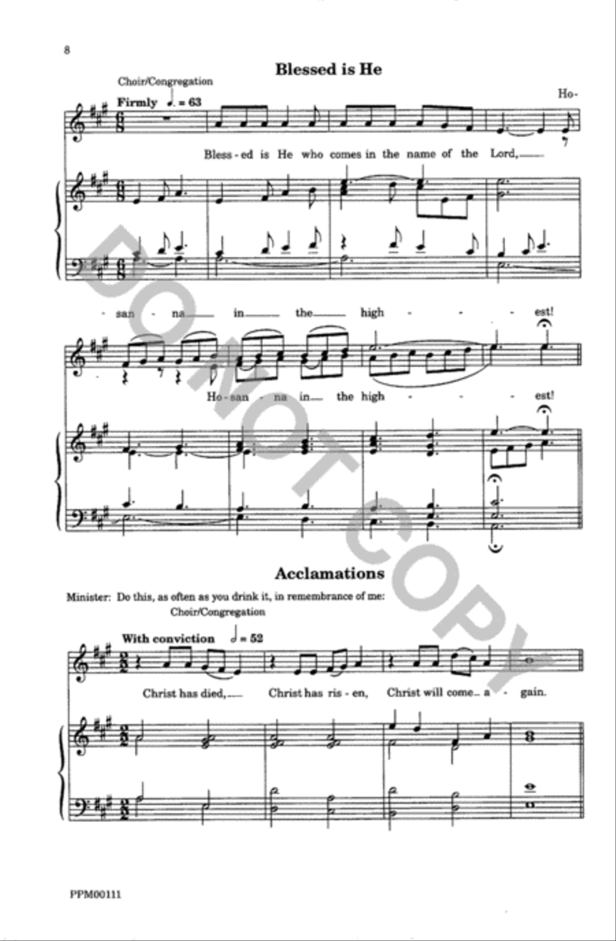 Communion Service Communion Service Unison Choir scores gallery preview page 9