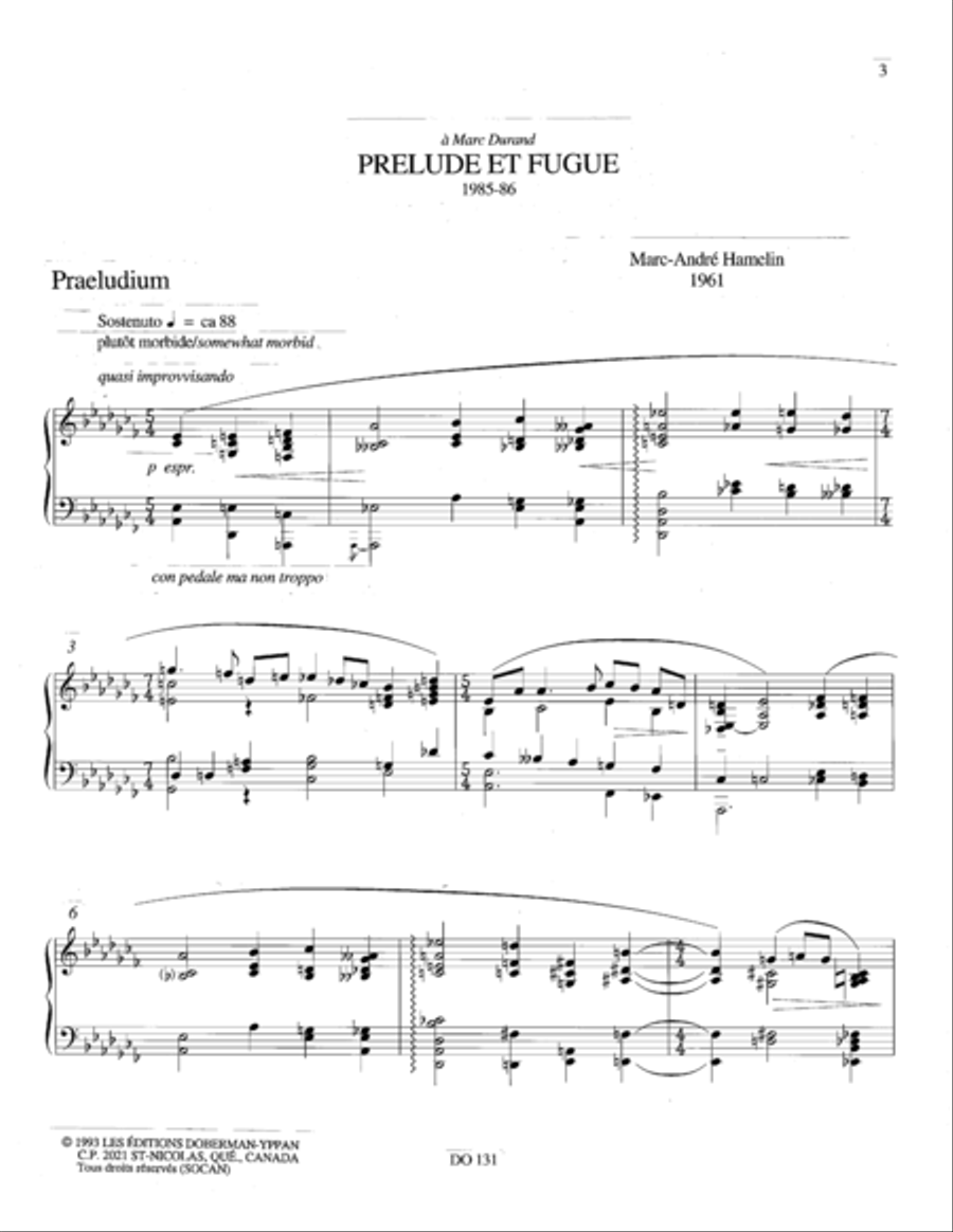 Prélude et fugue Piano Solo scores gallery preview page 1
