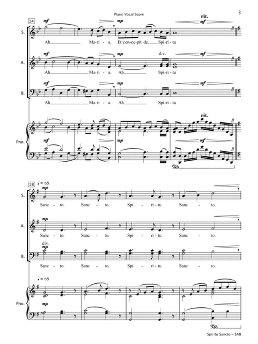 Spiritu Sancto (SAB Choir & Piano) image number null