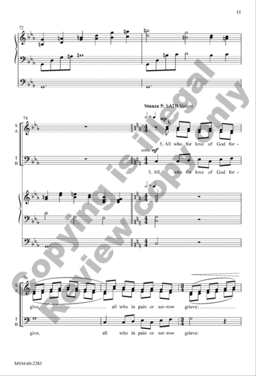 All Creatures of Our God and King (Choral Score) 4-Part scores gallery preview page 11