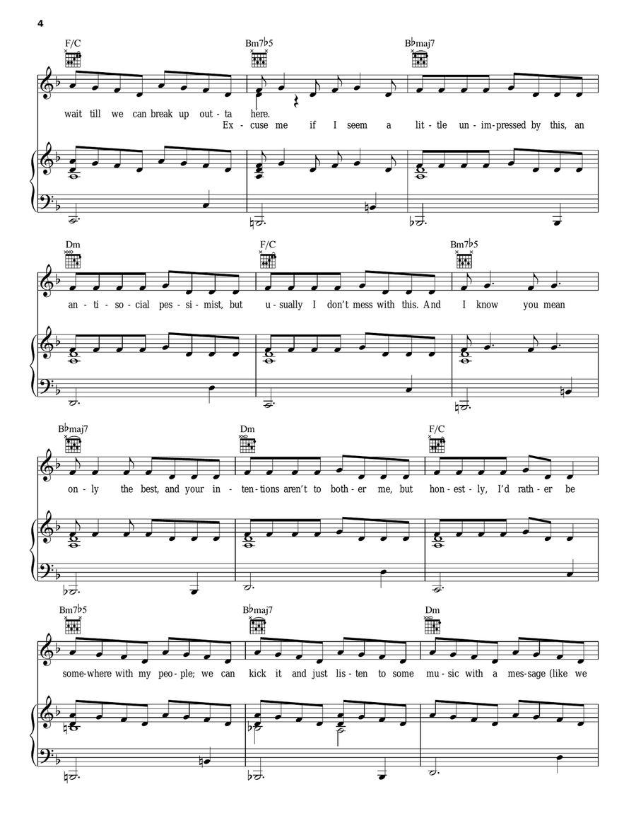 Here Here Piano, Vocal, Guitar scores gallery preview page 4