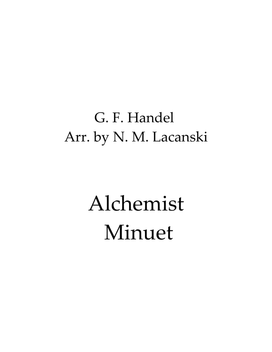 Alchemist Minuet Alchemist Minuet Woodwind Trio scores gallery preview page 1