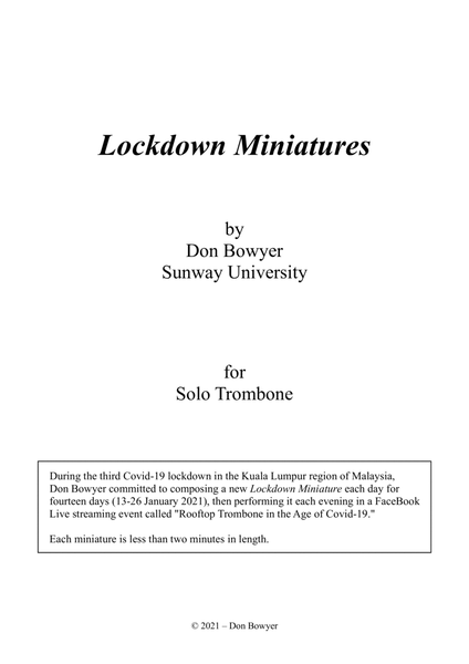 Lockdown Miniatures (A4 size) image number null