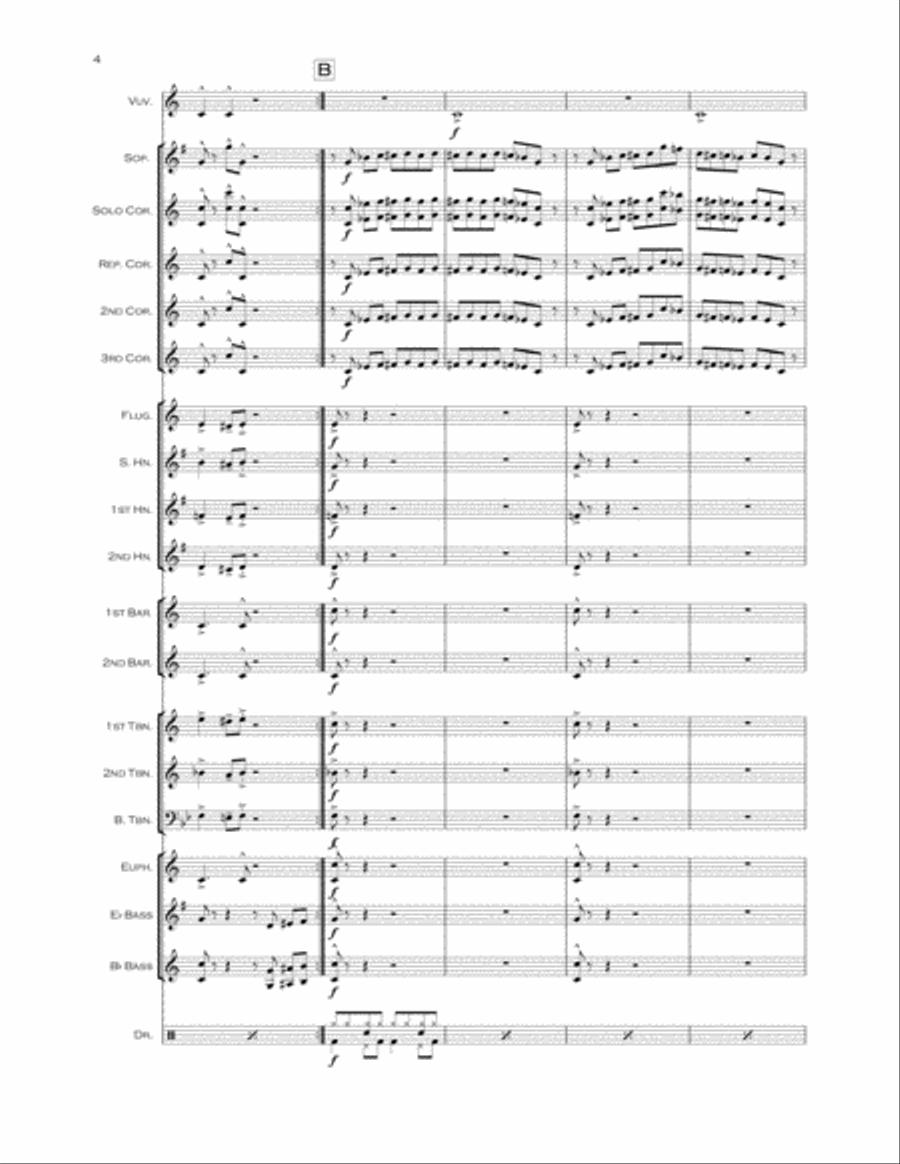 Vuvuzela! (Brass Band & Vuvuzela) Brass Band scores gallery preview page 6