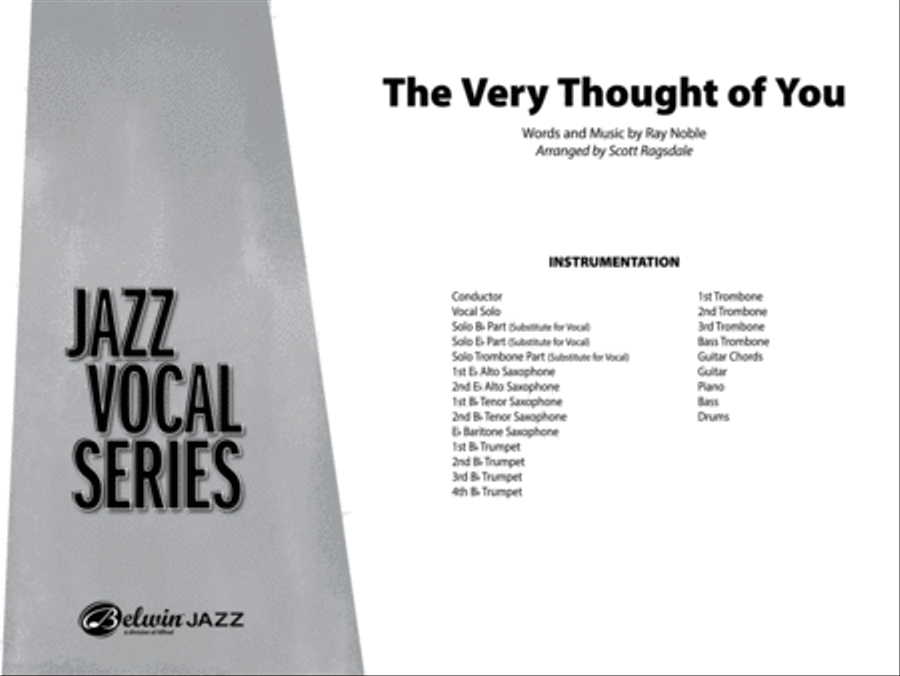 The Very Thought of You: Score Jazz Ensemble scores gallery preview page 1