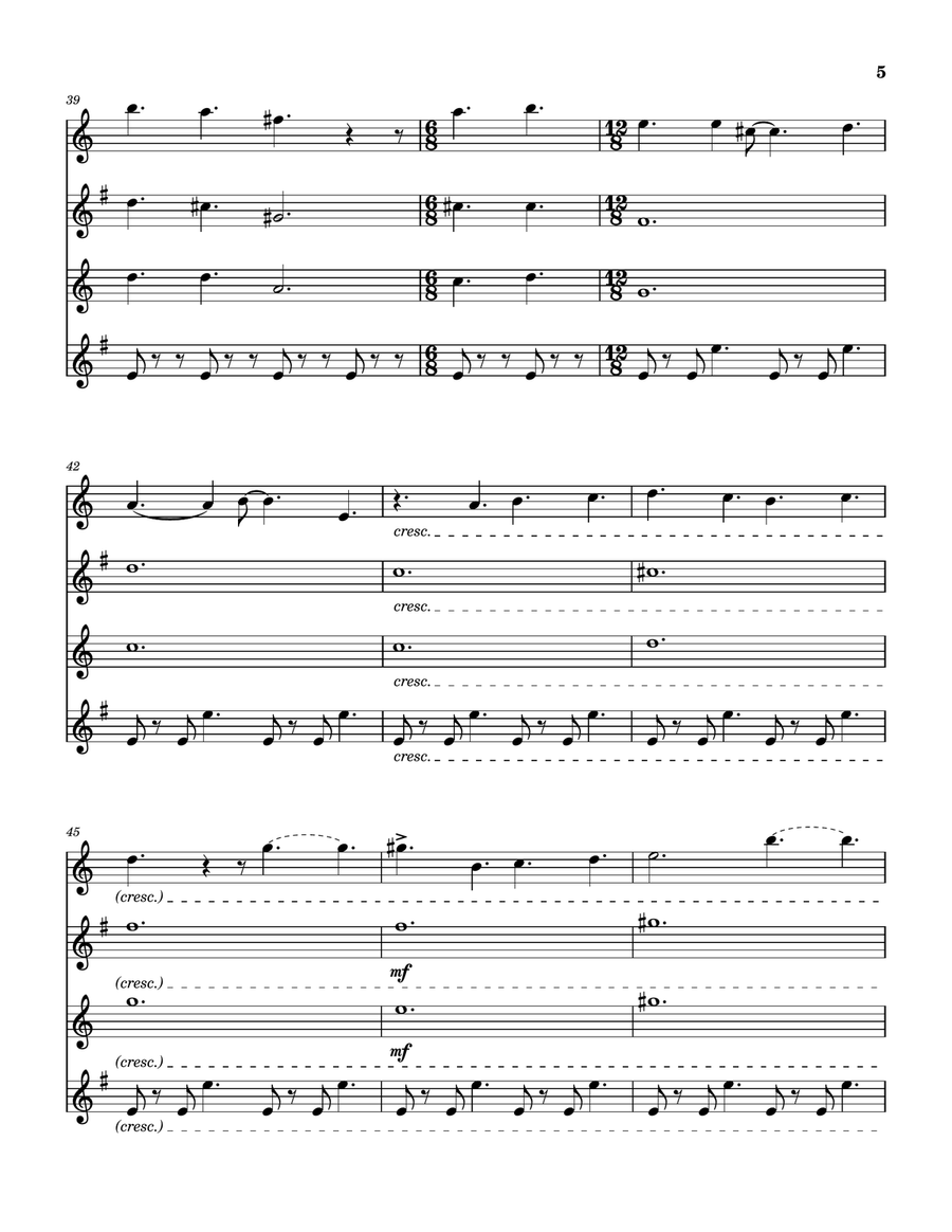 The Return Of The Giant Hogweed Saxophone Quartet scores gallery preview page 6