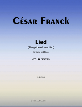 Book cover for Lied, by César Franck, in a minor
