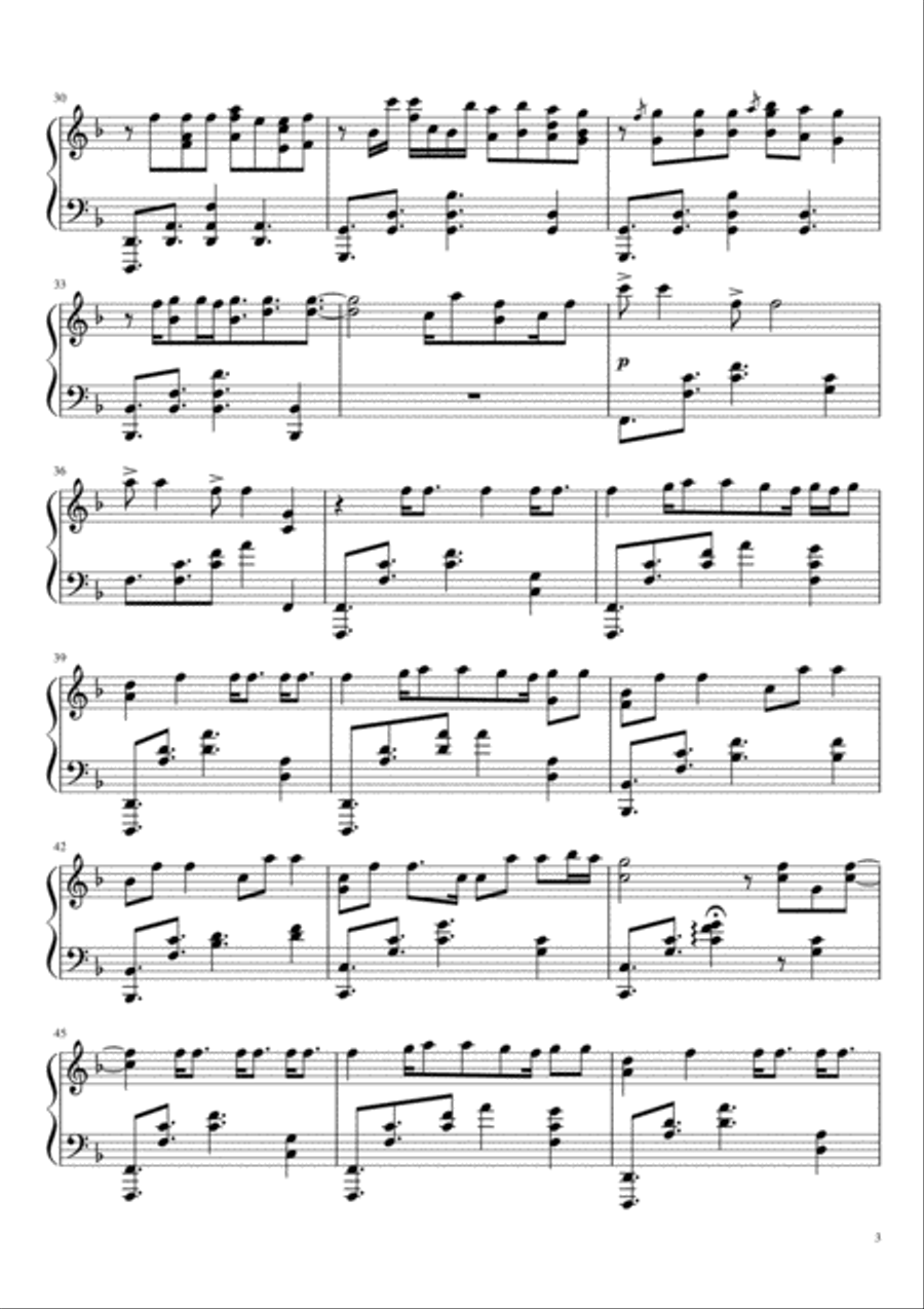 Blank Space Piano Solo scores gallery preview page 3