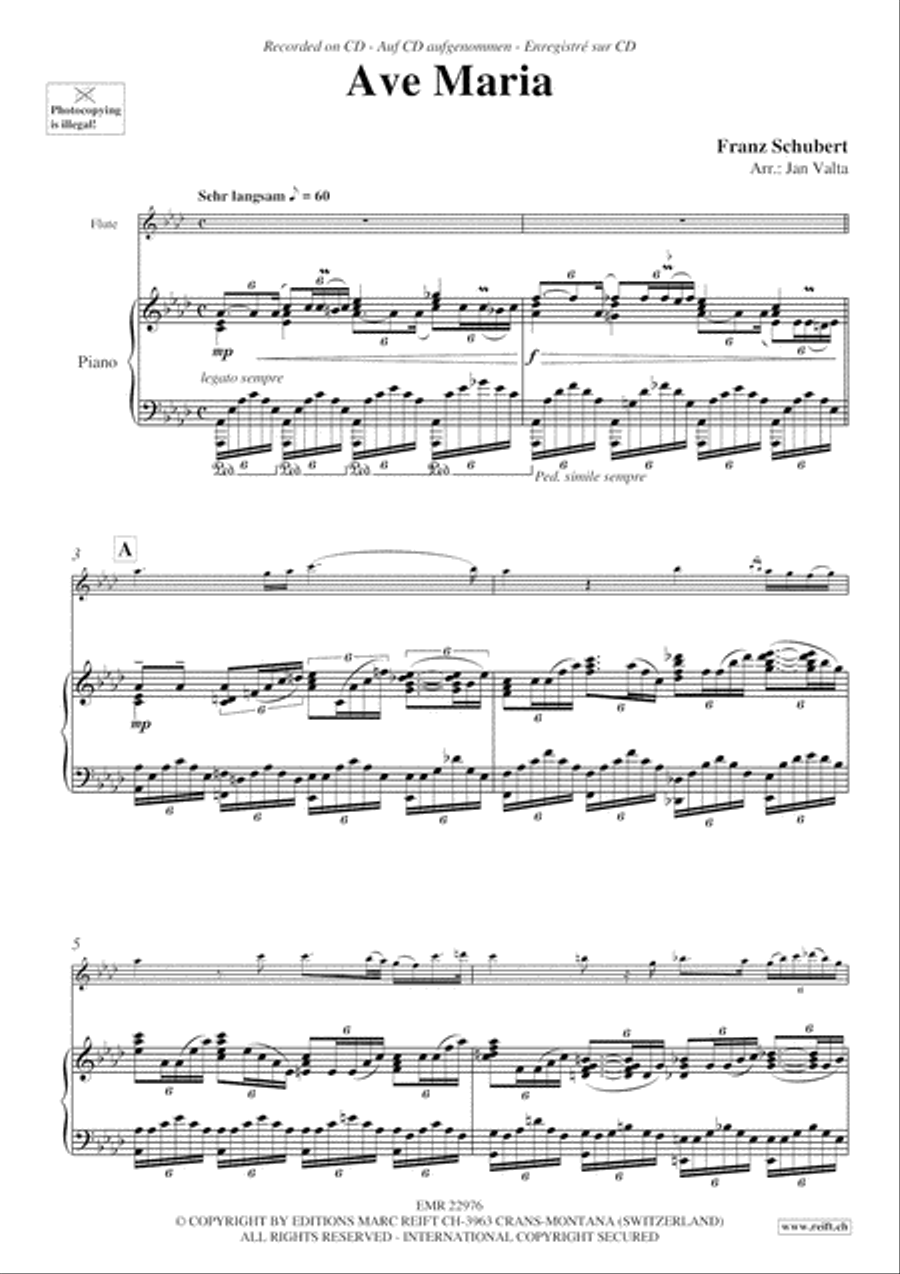 Ave Maria Ave Maria Flute Solo scores gallery preview page 4