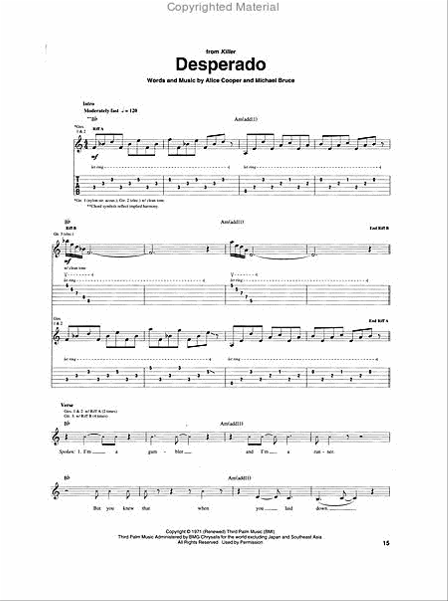 The Best of Alice Cooper The Best of Alice Cooper Electric Guitar scores gallery preview page 3