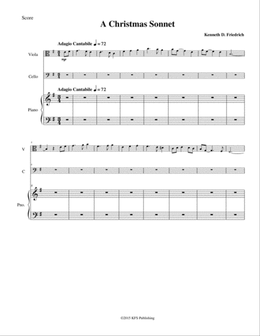 A Christmas Sonnet - Duet and Piano String Duet scores gallery preview page 3