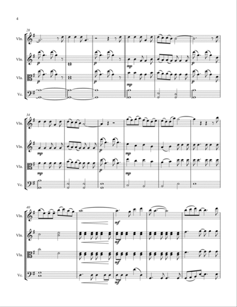 For Your Eyes Only String Trio scores gallery preview page 4