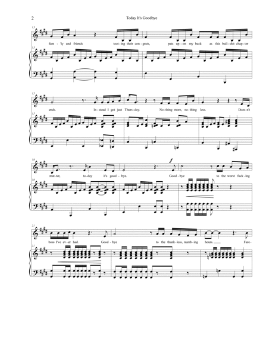 Today It's Goodbye Voice scores gallery preview page 2