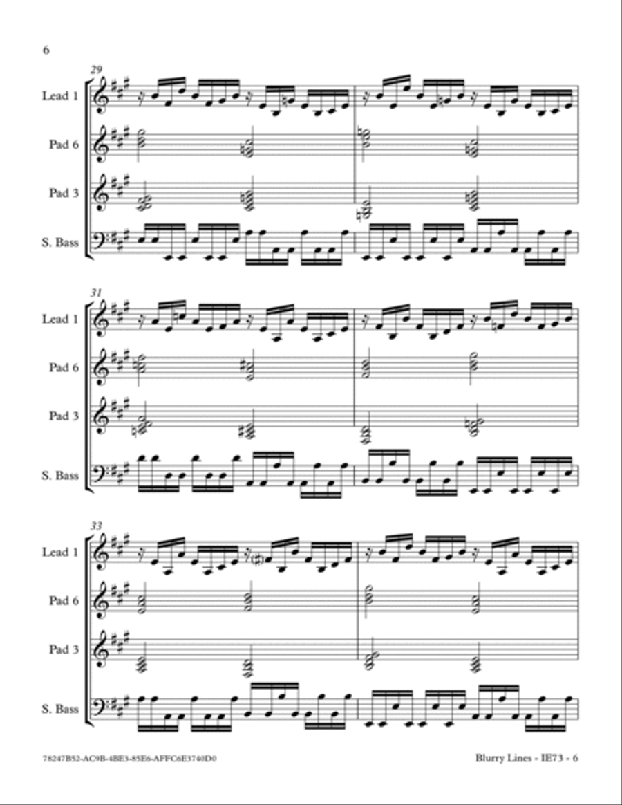 Blurry Lines Small Ensemble scores gallery preview page 6