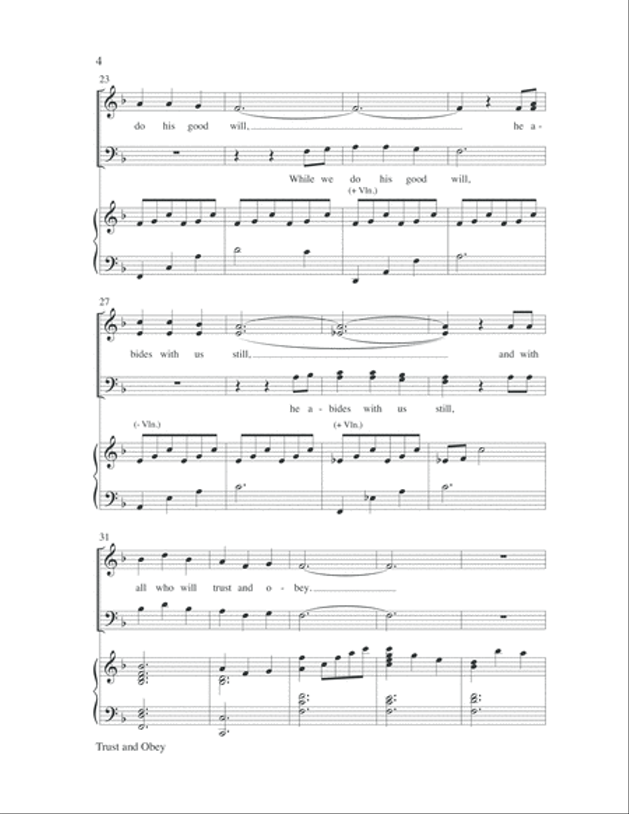 Trust and Obey 4-Part scores gallery preview page 5