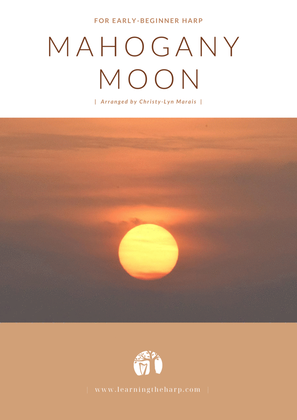 Book cover for Mahogany Moon - Early-Beginner for Harp