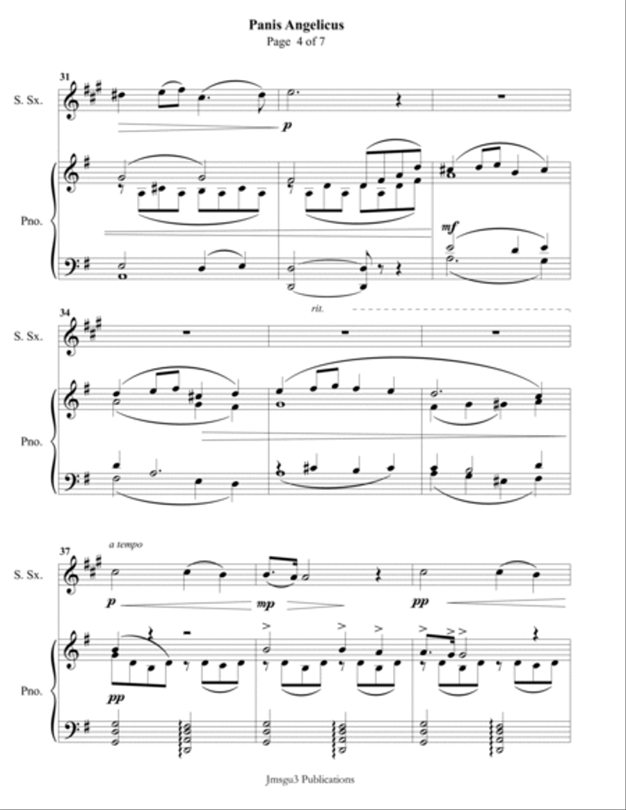 Franck: Panis Angelicus for Soprano Sax & Piano image number null