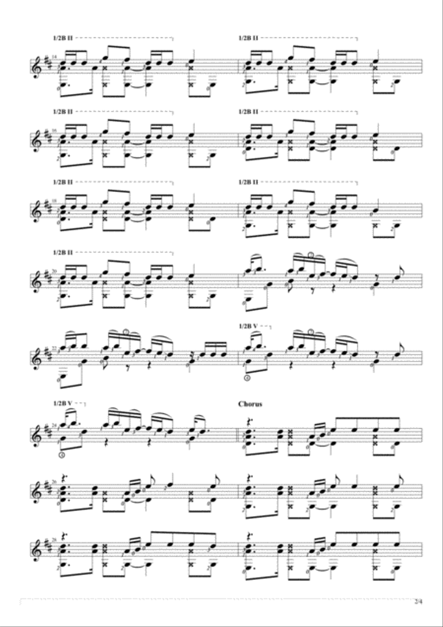 Sunflower Electric Guitar scores gallery preview page 2