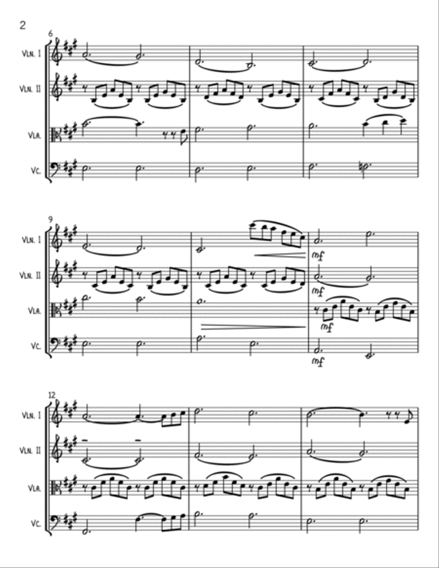 Can't Help Falling In Love String Quartet scores gallery preview page 2