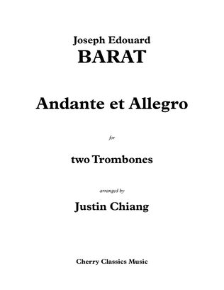 Book cover for Andante et Allegro for Two Trombones