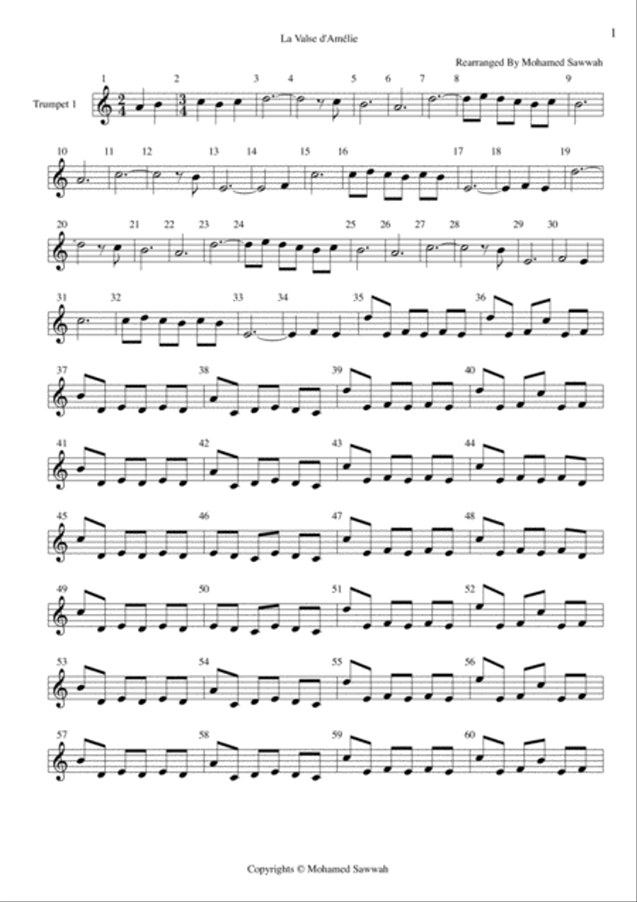 La Valse D'amelie Brass Ensemble scores gallery preview page 5