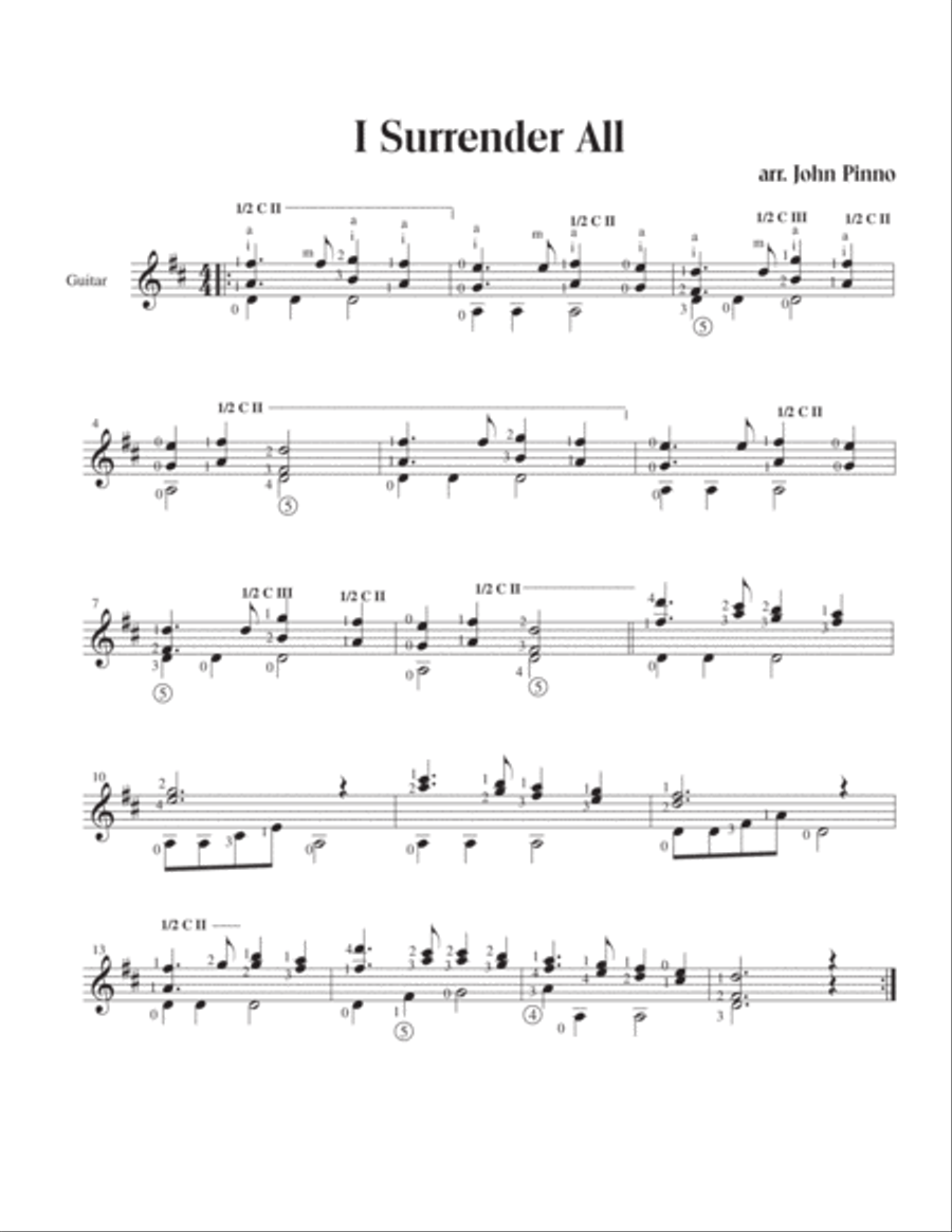 Hymn Tunes for classical guitar Acoustic Guitar scores gallery preview page 3
