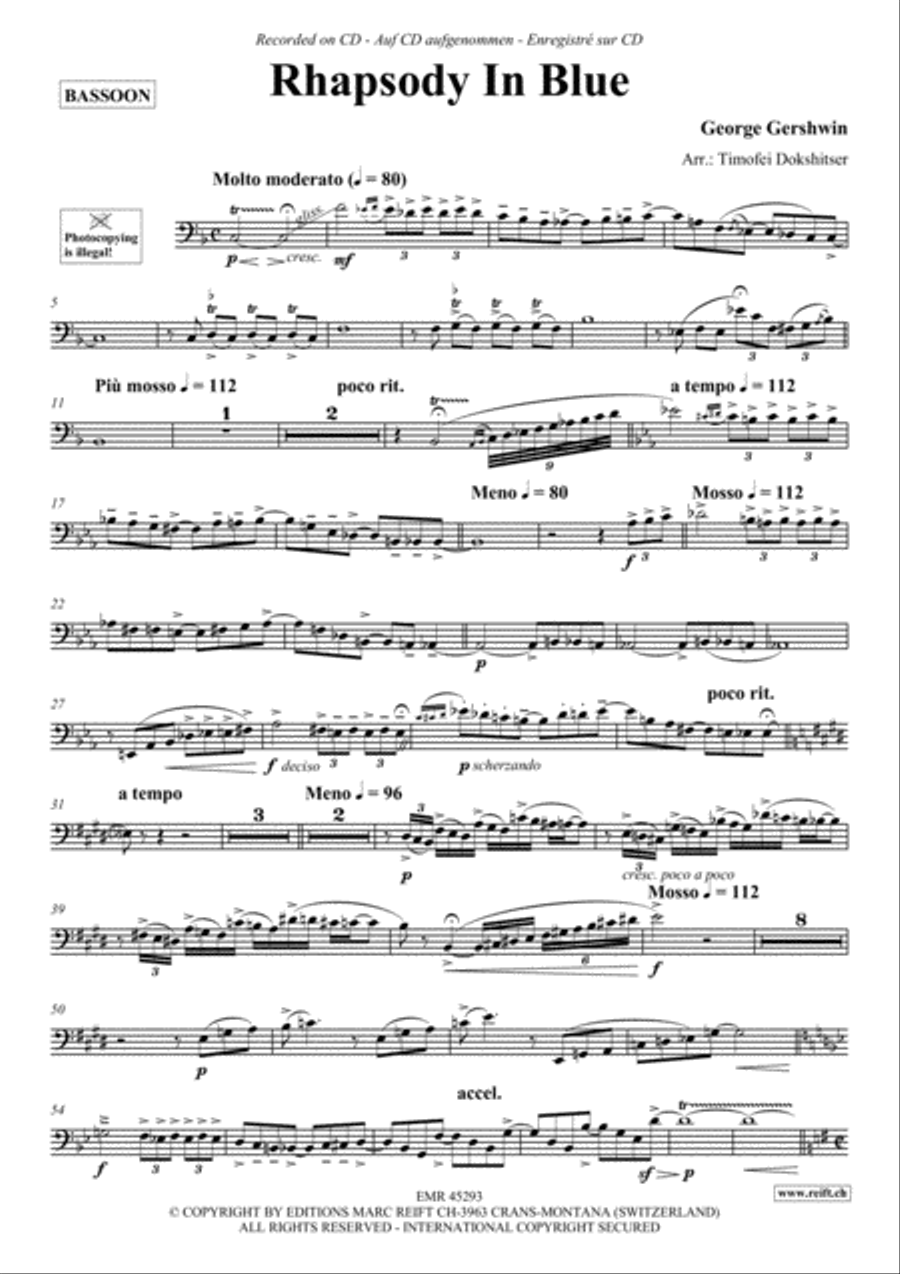 Rhapsody In Blue Bassoon Solo scores gallery preview page 2