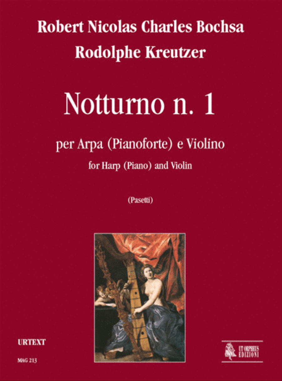 Nocturne No. 1 for Harp (Piano) and Violin Harp scores gallery preview page 1