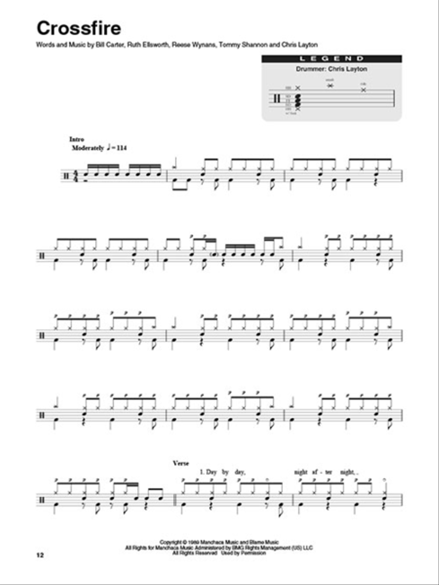 Stevie Ray Vaughan Percussion scores gallery preview page 3
