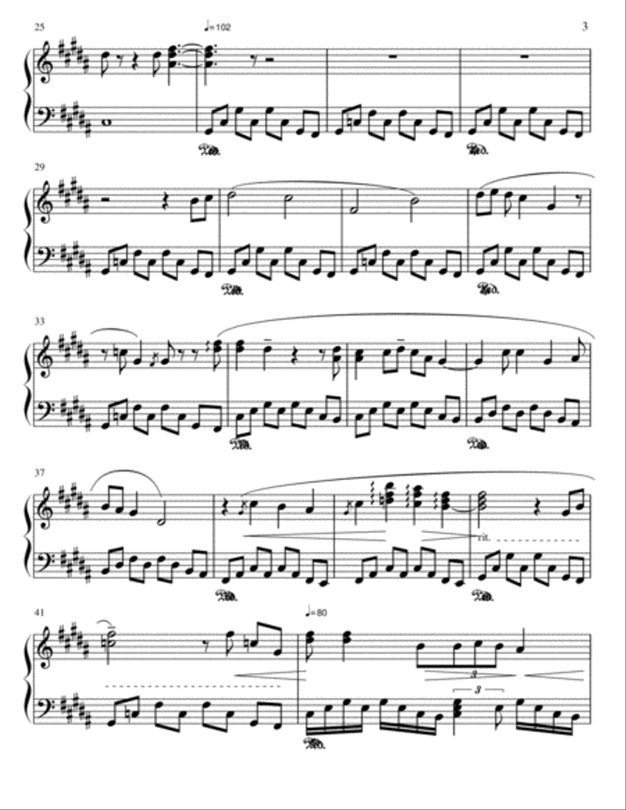 Harvey's walk Piano Solo scores gallery preview page 3