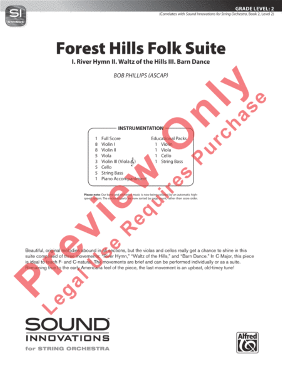 Forest Hills Folk Suite String Orchestra scores gallery preview page 2