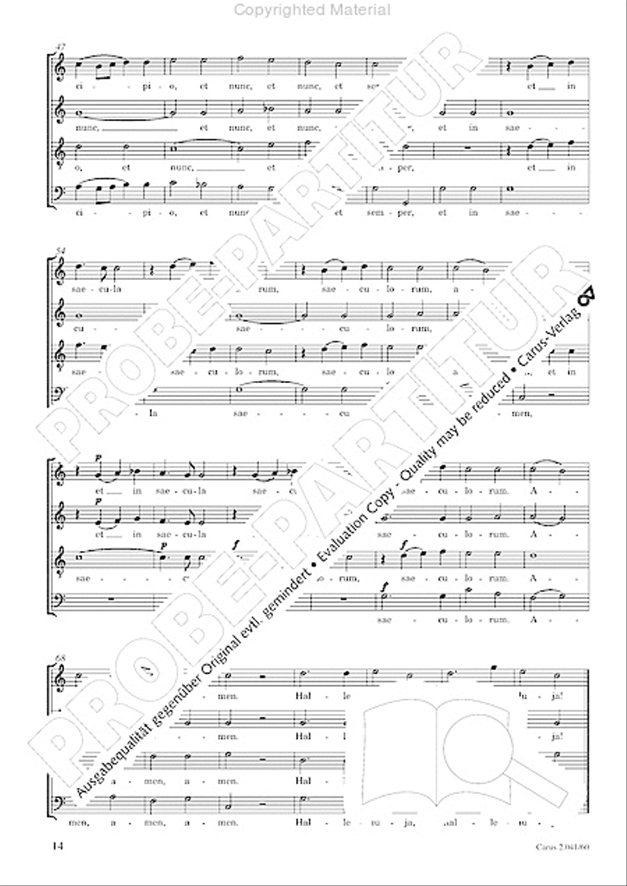 Motets and arias for choirs collected and edited by Johann Adam Hiller, vol. 6 Voice Solo scores gallery preview page 15