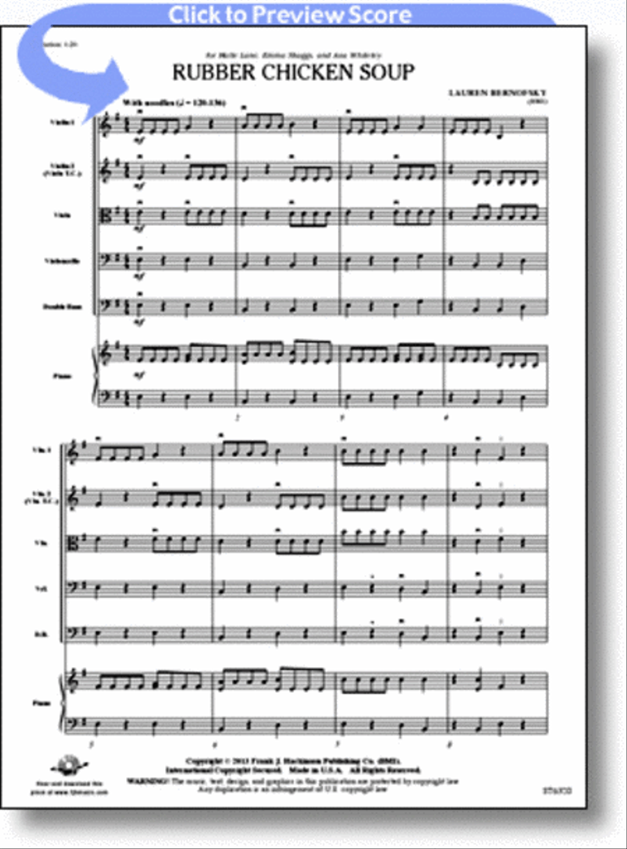 Rubber Chicken Soup String Orchestra scores gallery preview page 1