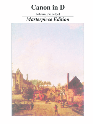Book cover for Canon in D Masterpiece Edition Piano Solo