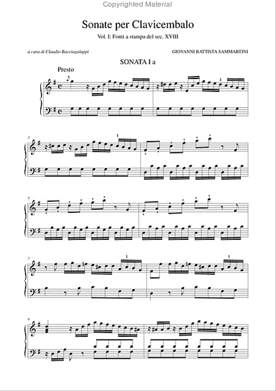 Sonatas for Harpsichord - Vol. 1: 18th century printed sources Harpsichord scores gallery preview page 2
