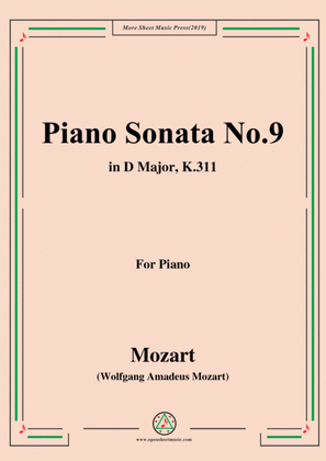 Book cover for Mozart-Piano Sonata No.9 in D Major,K.311
