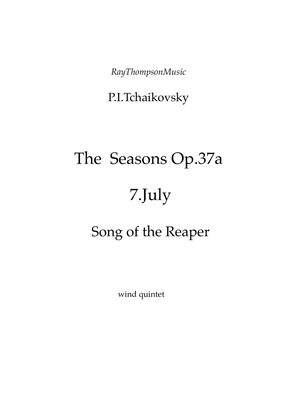 Book cover for Tchaikovsky: The Seasons Op.37a No.7 July (Song of the Reaper) - wind quintet
