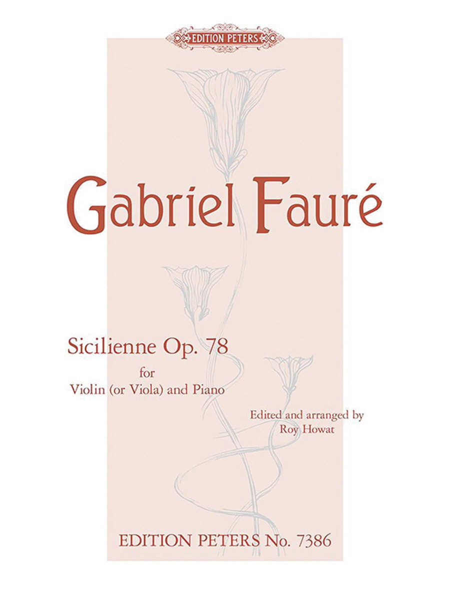 Sicilienne Op. 78 (Arranged for Violin [Viola] and Piano) Viola scores gallery preview page 1