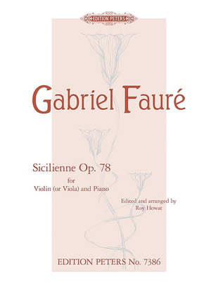 Book cover for Sicilienne Op. 78 (Arranged for Violin [Viola] and Piano)