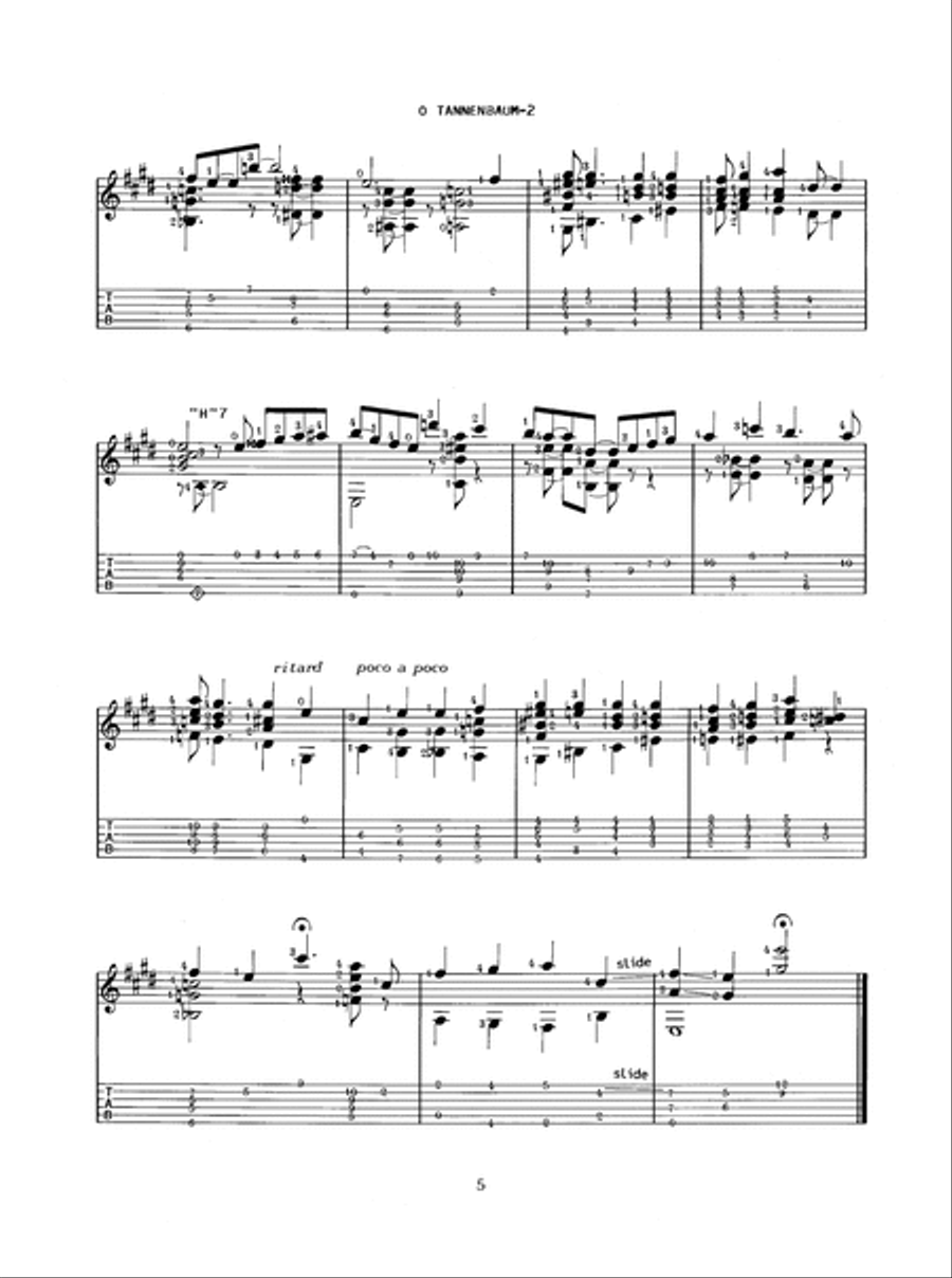 Fingerstyle Jazz Images for Christmas Acoustic Guitar scores gallery preview page 6