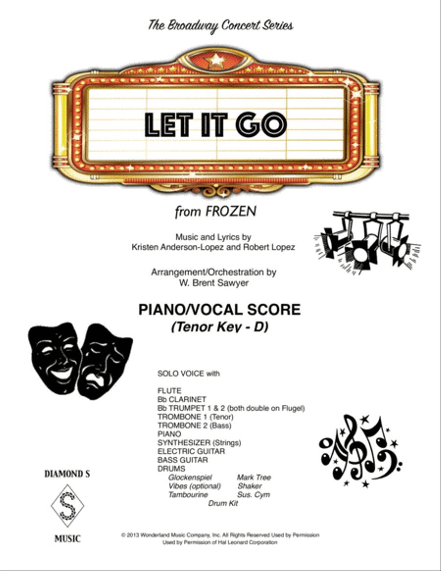 Let It Go (from Frozen) Tenor Voice scores gallery preview page 1